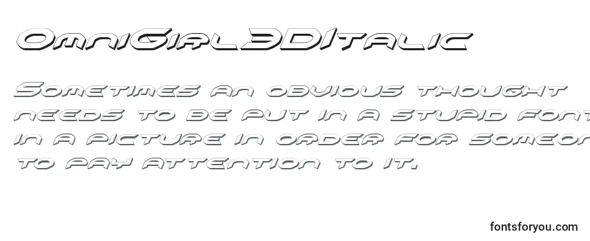 Schriftart OmniGirl3DItalic