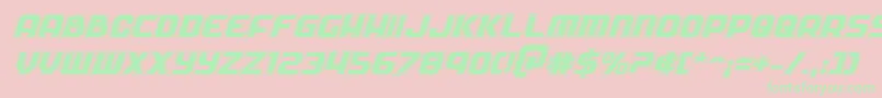 Soldieracadital Font – Green Fonts on Pink Background