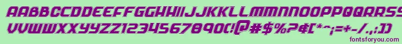 Soldieracadital Font – Purple Fonts on Green Background