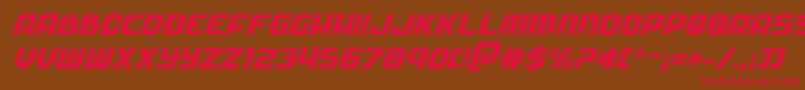 Soldieracadital Font – Red Fonts on Brown Background