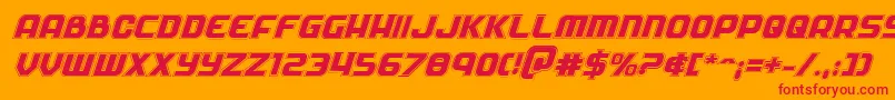 Soldieracadital Font – Red Fonts on Orange Background