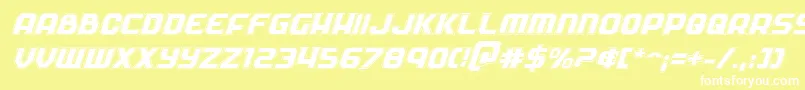 Soldieracadital Font – White Fonts on Yellow Background