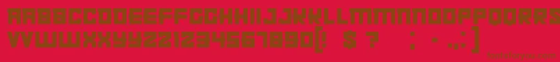 Kachusha Font – Brown Fonts on Red Background
