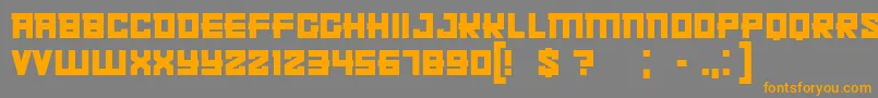 Kachusha Font – Orange Fonts on Gray Background