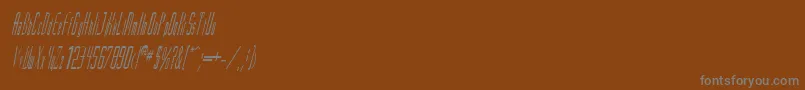 Czcionka MadridItalic – szare czcionki na brązowym tle