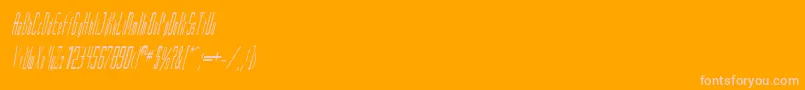 フォントMadridItalic – オレンジの背景にピンクのフォント