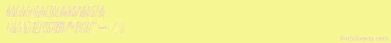 フォントMadridItalic – ピンクのフォント、黄色の背景