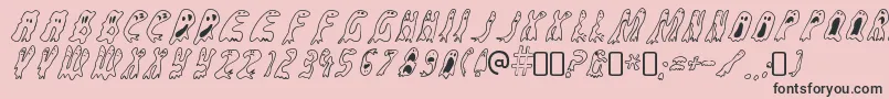GroovyghostiesRegular Font – Black Fonts on Pink Background