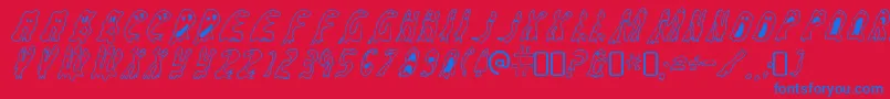 GroovyghostiesRegular Font – Blue Fonts on Red Background