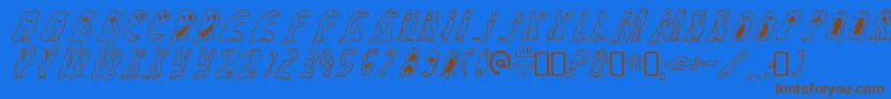 GroovyghostiesRegular Font – Brown Fonts on Blue Background