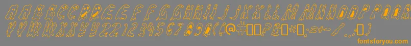 GroovyghostiesRegular Font – Orange Fonts on Gray Background