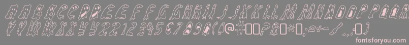 GroovyghostiesRegular Font – Pink Fonts on Gray Background
