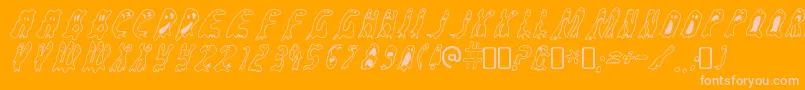 GroovyghostiesRegular Font – Pink Fonts on Orange Background