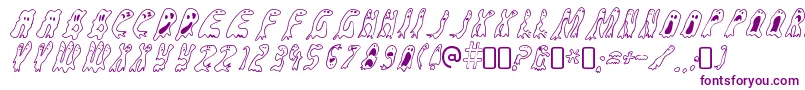 GroovyghostiesRegular Font – Purple Fonts on White Background