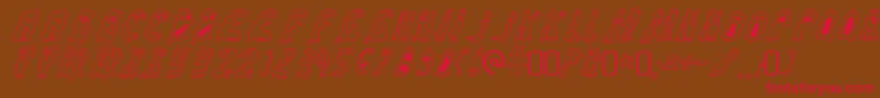 GroovyghostiesRegular Font – Red Fonts on Brown Background