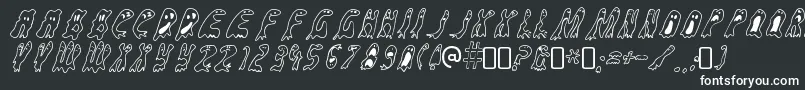 Шрифт GroovyghostiesRegular – белые шрифты на чёрном фоне