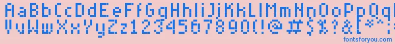 RYoungEx7 Font – Blue Fonts on Pink Background