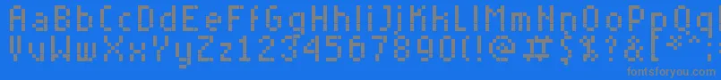 RYoungEx7 Font – Gray Fonts on Blue Background