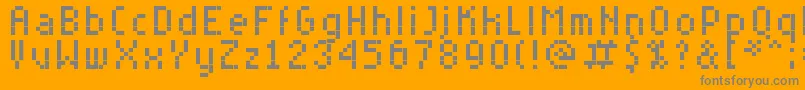 RYoungEx7 Font – Gray Fonts on Orange Background