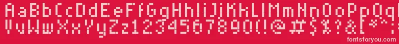 RYoungEx7 Font – Pink Fonts on Red Background