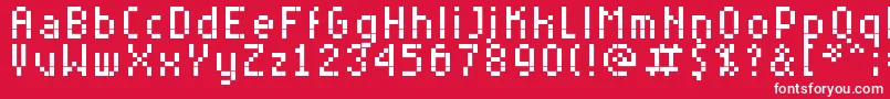Шрифт RYoungEx7 – белые шрифты на красном фоне