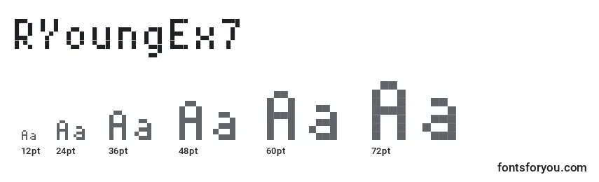 RYoungEx7 Font Sizes
