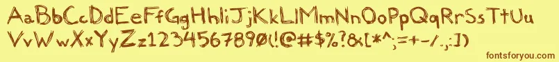 Felicia Font – Brown Fonts on Yellow Background