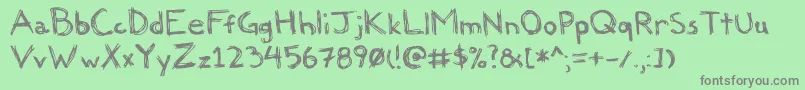 Шрифт Felicia – серые шрифты на зелёном фоне