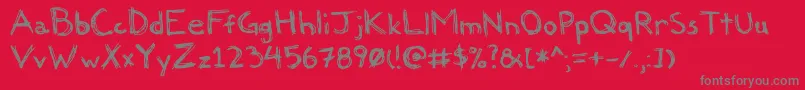 Felicia-Schriftart – Graue Schriften auf rotem Hintergrund