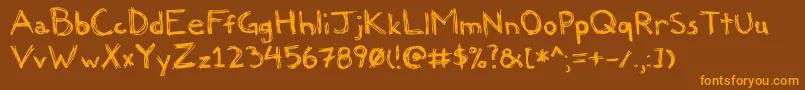 Подробнее о шрифте Felicia Шрифт Felicia – оранжевые шрифты на коричневом фоне