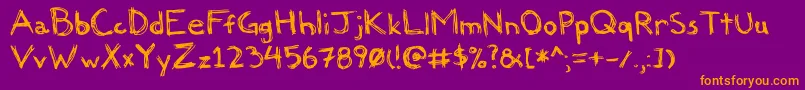 Шрифт Felicia – оранжевые шрифты на фиолетовом фоне