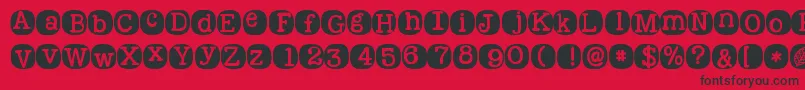 Kgwakemeup Font – Black Fonts on Red Background