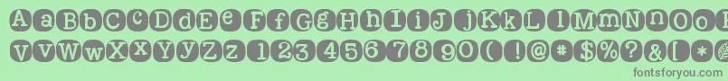 Kgwakemeup Font – Gray Fonts on Green Background