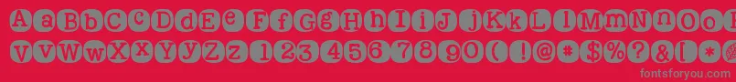 Kgwakemeup Font – Gray Fonts on Red Background