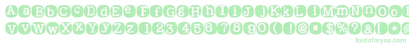 Kgwakemeup Font – Green Fonts on White Background