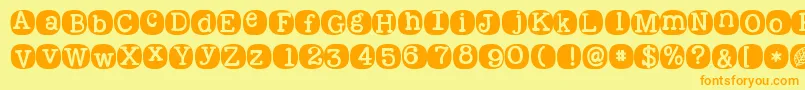 Kgwakemeup Font – Orange Fonts on Yellow Background