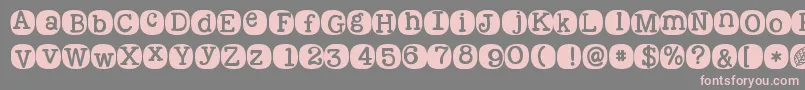 Kgwakemeup Font – Pink Fonts on Gray Background