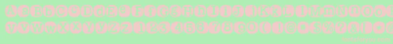 Kgwakemeup Font – Pink Fonts on Green Background