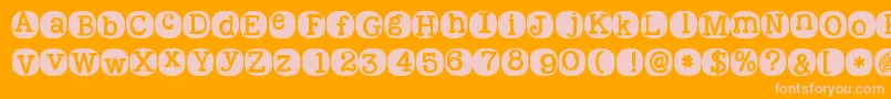 More about Kgwakemeup Font Kgwakemeup Font – Pink Fonts on Orange Background