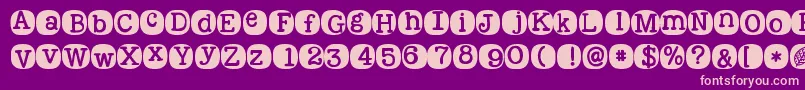 Kgwakemeup Font – Pink Fonts on Purple Background