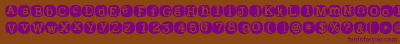 Kgwakemeup Font – Purple Fonts on Brown Background