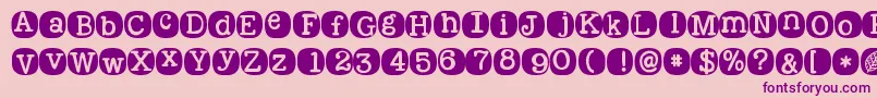 Kgwakemeup Font – Purple Fonts on Pink Background