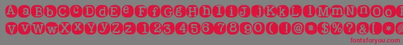 Kgwakemeup Font – Red Fonts on Gray Background