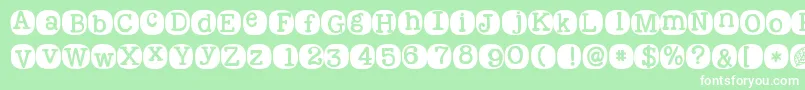 Kgwakemeup Font – White Fonts on Green Background