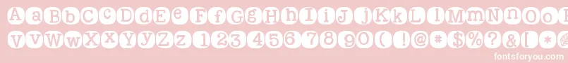 Kgwakemeup Font – White Fonts on Pink Background