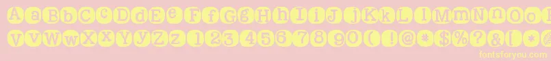 Kgwakemeup Font – Yellow Fonts on Pink Background