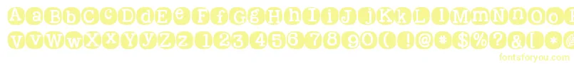 Kgwakemeup Font – Yellow Fonts on White Background