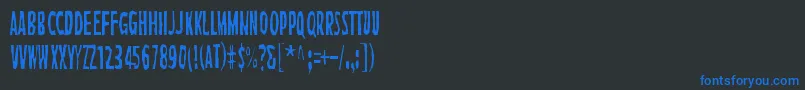 Crab Font – Blue Fonts on Black Background