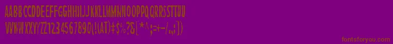 Crab Font – Brown Fonts on Purple Background