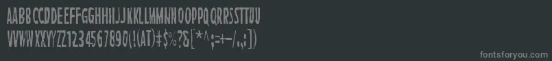 Crab Font – Gray Fonts on Black Background